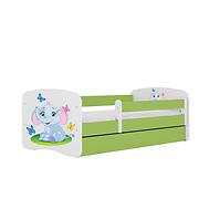 Dětská postel Babydreams+SZ zelená 80x160 Slon