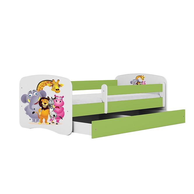 Dětská postel Babydreams+SZ zelená 80x160 Zoo