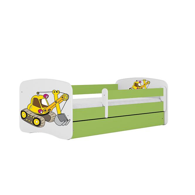 Dětská postel Babydreams+SZ zelená 80x180 Bagr