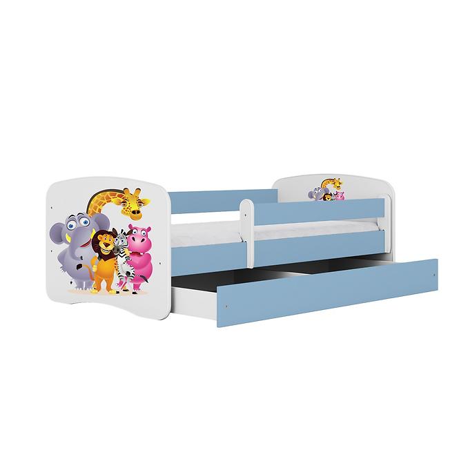 Dětská postel Babydreams+SZ+M modrá 70x140 Zoo