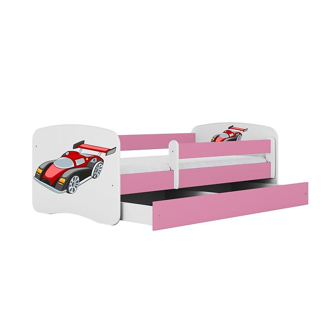 Dětská postel Babydreams+SZ+M růžová 70x140 Auto