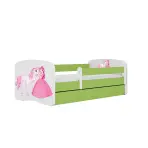 Dětská postel Babydreams+SZ+M zelená 70x140 Princezna 2