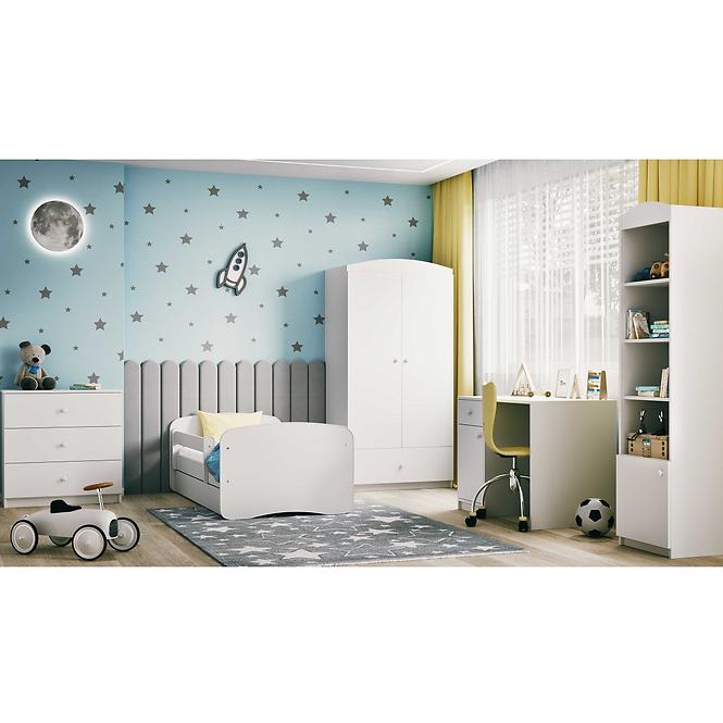 Dětská postel Babydreams+SZ+M bílá 80x160