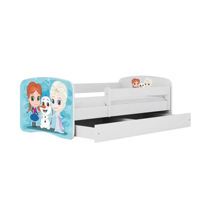 Dětská postel Babydreams+Sz+M bílá 80x160 Zimní kamarádi,2