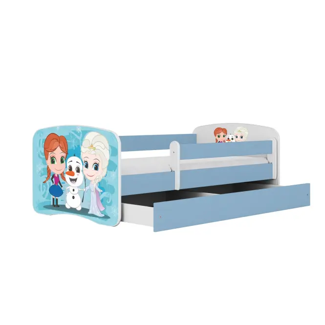 Dětská postel Babydreams+Sz+M modrá 80x160 Zimní kamarádi,2