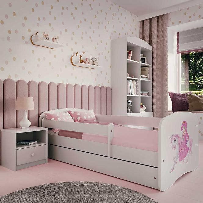 Dětská postel Babydreams+SZ+M bílá 80x160 Princezna 1