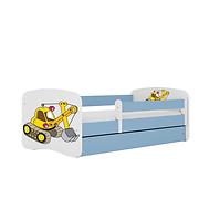 Dětská postel Babydreams+SZ+M modrá 80x160 Bagr