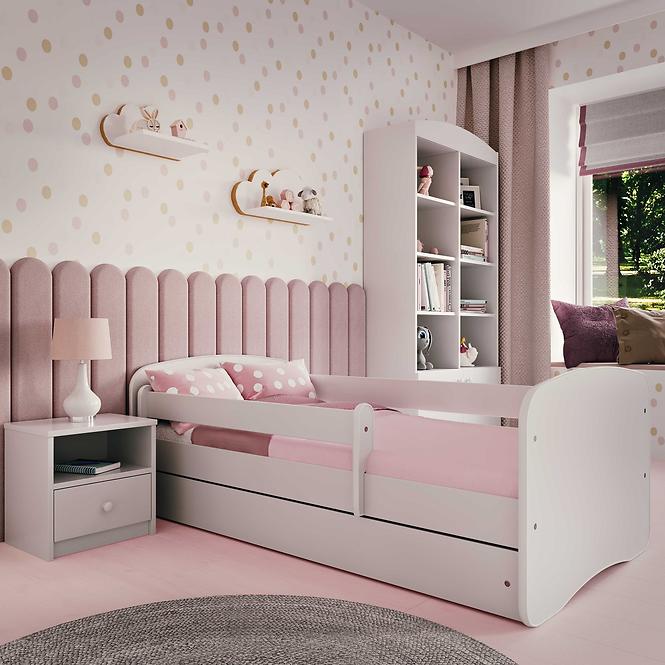 Dětská postel Babydreams+SZ+M bílá 80x180