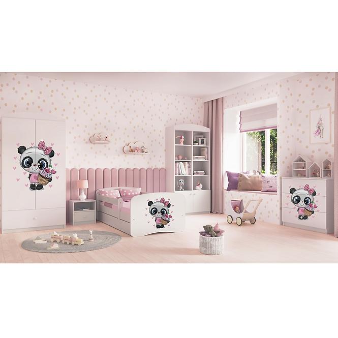 Dětská postel Babydreams+SZ+M bílá 80x180 Panda