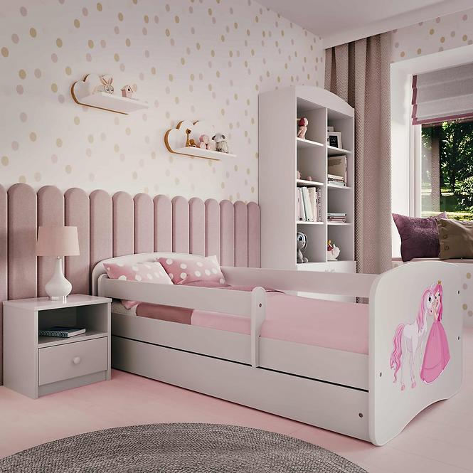 Dětská postel Babydreams+SZ+M bílá 80x180 Princezna 2