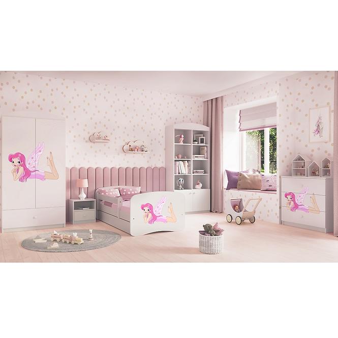 Dětská postel Babydreams+SZ+M bílá 80x180 Víla 2