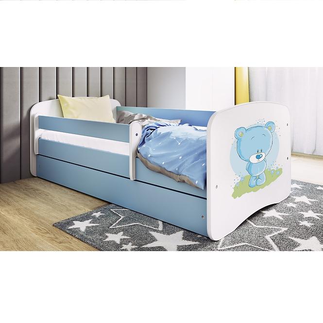 Dětská postel Babydreams+SZ+M modrá 80x180 Modrý medvídek