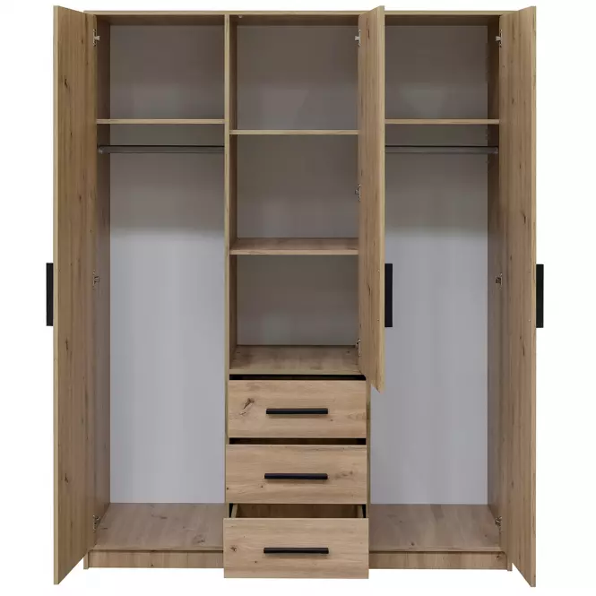 Skříň Kos D3 dub artisan/zrcadlo,5
