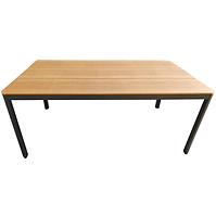 Zahradní stůl hliník/pollywood 180 x 100 x 74 cm hnědý
