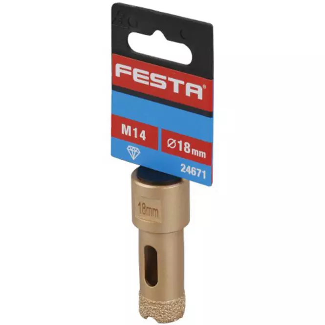 Korunka vykružovací festa diamantová 18mm M14 ,2