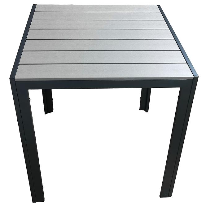 Stůl Douglas s deskou z polywoodu 70x70 cm šedý