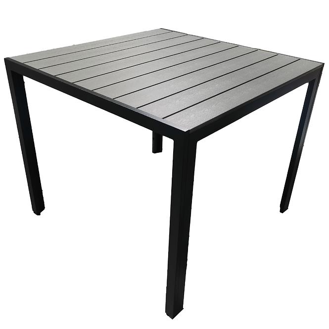 Stůl Douglas s deskou z polywoodu 90x90 cm šedý