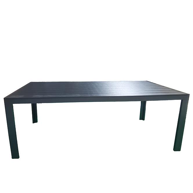 Stůl Douglas s deskou z polywoodu 205x90 cm černý