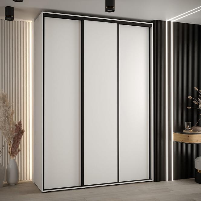 Skříň 45 Canaris 1 190 bílá/černá,5