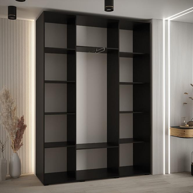 Skříň 45 Canaris 1 190 černá/silver,4