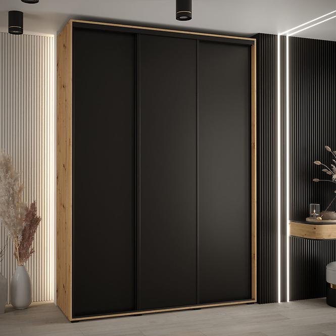 Skříň 45 Canaris 1 200 artisan/černá/černá,5