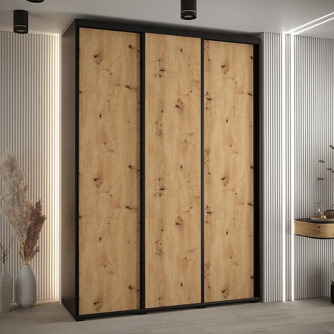 Šatní skříň 45 Canaris 1 200 černá/artisan/černá,5