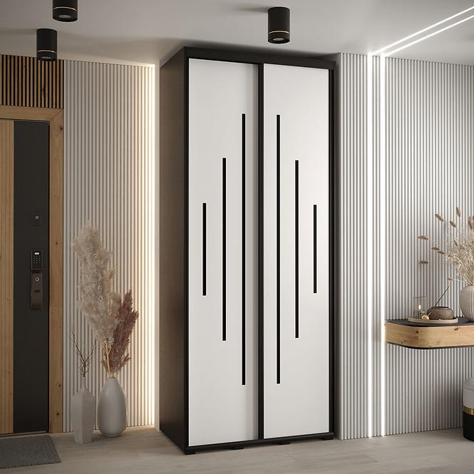 Skříň 45 Canaris 12 120 černá/bílá/černá,5