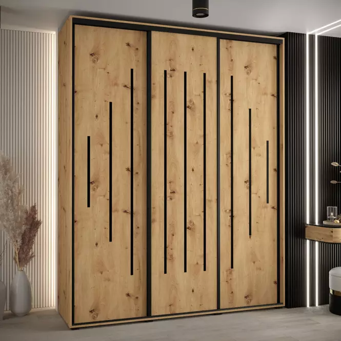 Šatní skříň 45 Canaris 12 200 artisan/černá,5