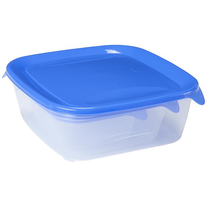 Sada 3 boxů na potraviny čtverec Fresh&go modrý