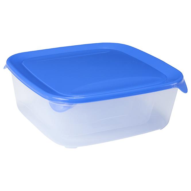 Sada 4 boxů na potraviny čtverec Fresh&go modrý