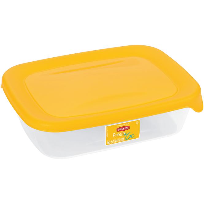 Box na potraviny obdelník Fresh&go žlutý 0.5l