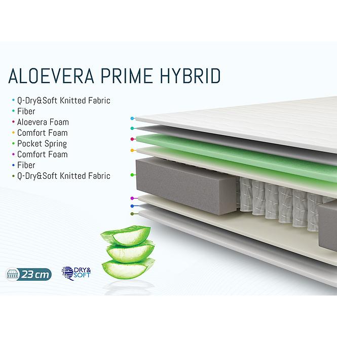 Materac Aloevera Prime Hybrid 140x200 H3
