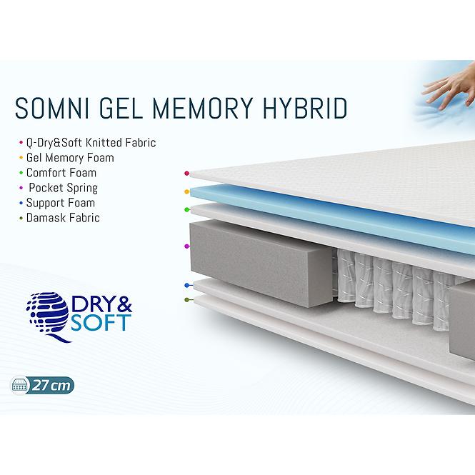 Hybridní matrace Somni Gel Memory Hybrid 160x200 H3 hybridní