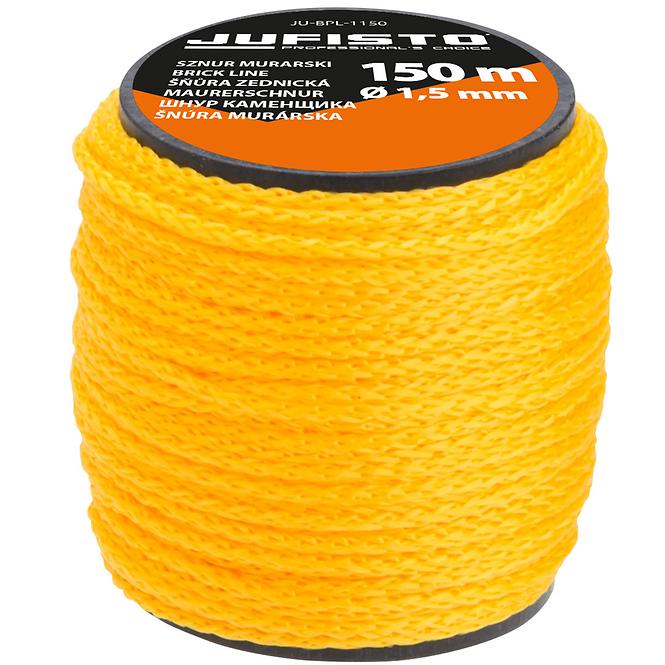 Stavební provázek pletený Jufisto 150 m žlutá 1,5 mm