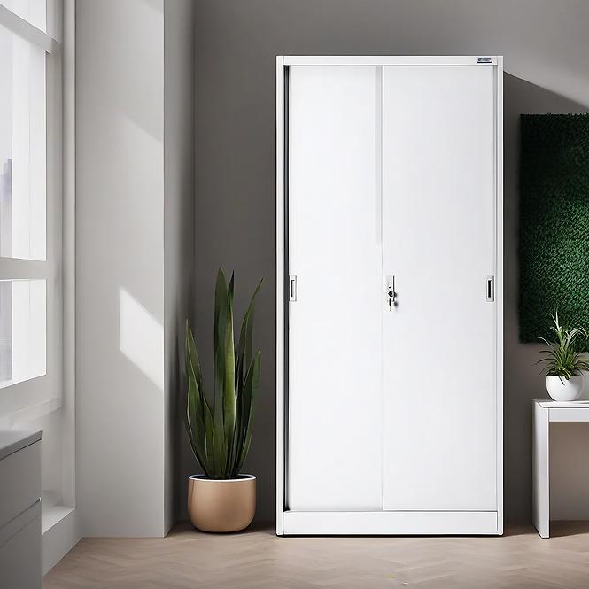 Skříň Kuba kov bílá,7