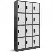 Skříň Marcin kov antracit/bílá