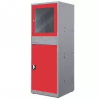 Skříň Steve kov antracit/červené