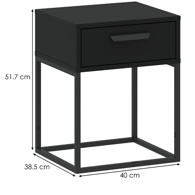 Noční stolek 1S nízký-40 černá