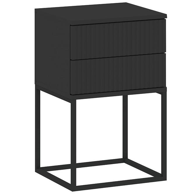 Noční stolek 2S-40 bez rukojetí černá