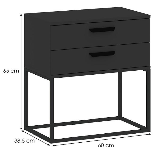 Noční stolek 2S-60 černá