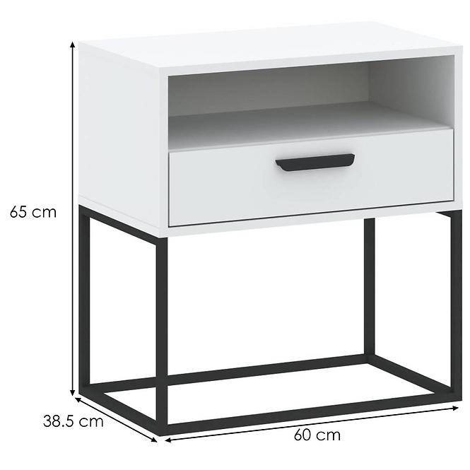 Noční stolek 1S-60 bílá
