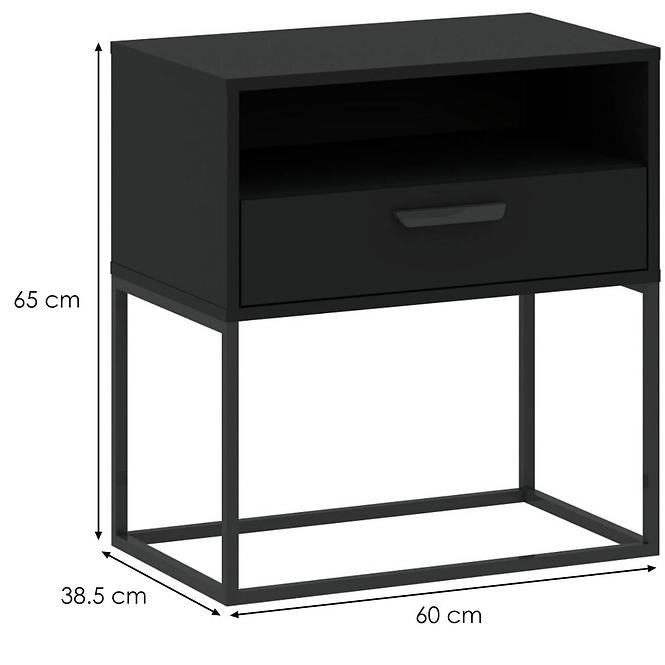 Noční stolek 1S-60 černá