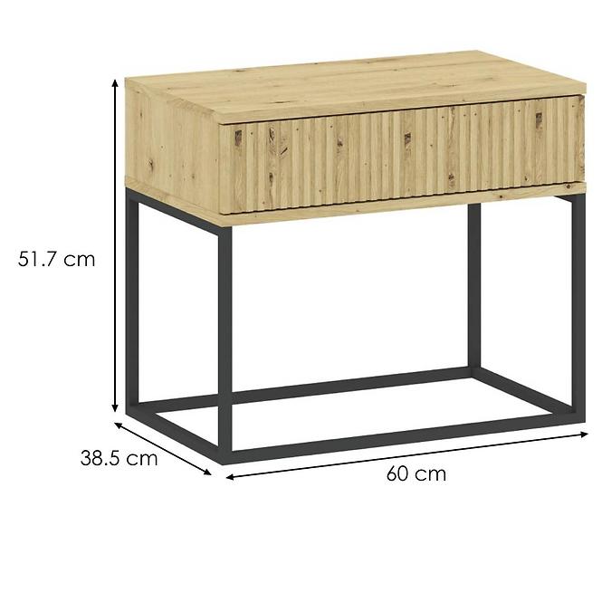 Noční stolek 1S nízký-60 bez rukojetí artisan