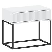 Noční stolek 1S nízký-60 bez rukojetí bílá