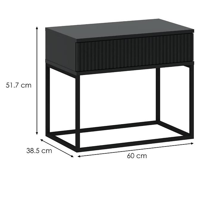 Noční stolek 1S nízký-60 bez rukojetí antracit