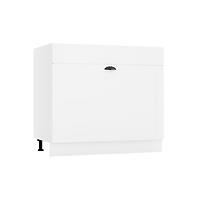 Kuchyňská skříňka Adele D80ZL S/1 zasl bílá hrášek/bílá