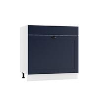 Kuchyňská skříňka Adele D80ZL S/1 zasl tmavě modrá mat/bílá
