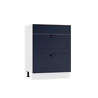 Kuchyňská skříňka Adele D60PC S/2 zasl tmavě modrá mat/bílá