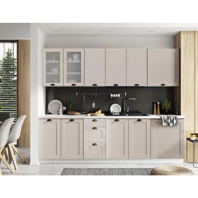 Kuchyňská skříňka Adele D60ZL S/1 caffe mat/bílá,3
