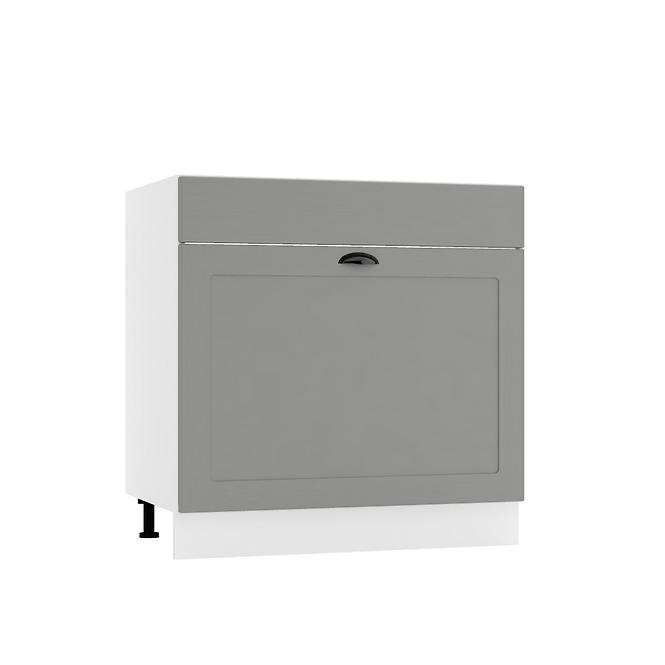 Kuchyňská skříňka Adele D80ZL S/1 zasl šedá mat/bílá